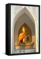 Thailand, Ayutthaya, Tambon Tha Wasukri. Buddha at Wat Na Phra Meru-Kevin Oke-Framed Stretched Canvas