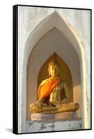 Thailand, Ayutthaya, Tambon Tha Wasukri. Buddha at Wat Na Phra Meru-Kevin Oke-Framed Stretched Canvas