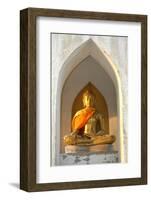 Thailand, Ayutthaya, Tambon Tha Wasukri. Buddha at Wat Na Phra Meru-Kevin Oke-Framed Photographic Print