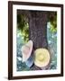 Thailand, Ayutthaya, Wat Chai Watthanaram, Hats Hanging from Tree-Shaun Egan-Framed Photographic Print