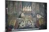 Thailand, Ayutthaya, Wat Suwan Dararam Temple, Mural Painting Showing Scenes from Life of Buddha-null-Mounted Giclee Print