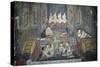 Thailand, Ayutthaya, Wat Suwan Dararam Temple, Mural Painting Showing Scenes from Life of Buddha-null-Stretched Canvas