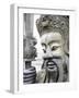 Thailand, Bangkok, Chinese warrior guardian statue at Wat Pho Buddhist temple-Terry Eggers-Framed Photographic Print