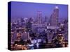 Thailand, Bangkok, City Skyline and Chao Phraya River at Night-Steve Vidler-Stretched Canvas