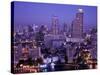 Thailand, Bangkok, City Skyline and Chao Phraya River at Night-Steve Vidler-Stretched Canvas