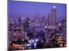 Thailand, Bangkok, City Skyline and Chao Phraya River at Night-Steve Vidler-Mounted Photographic Print