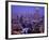 Thailand, Bangkok, City Skyline and Chao Phraya River at Night-Steve Vidler-Framed Photographic Print