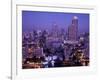 Thailand, Bangkok, City Skyline and Chao Phraya River at Night-Steve Vidler-Framed Photographic Print