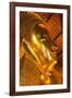 Thailand, Bangkok. Close-up of the head of the Reclining Buddha inside Wat Pho.-Brenda Tharp-Framed Photographic Print