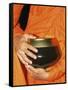 Thailand, Bangkok, Detail of Monk Holding Alms Bowl-Steve Vidler-Framed Stretched Canvas