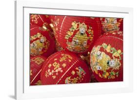 Thailand, Bangkok, Paper lanterns in a pile before being hung for festival.-Merrill Images-Framed Photographic Print