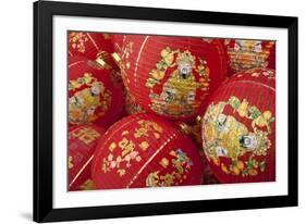 Thailand, Bangkok, Paper lanterns in a pile before being hung for festival.-Merrill Images-Framed Photographic Print