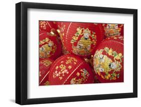 Thailand, Bangkok, Paper lanterns in a pile before being hung for festival.-Merrill Images-Framed Photographic Print