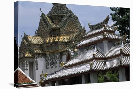 Thailand, Bangkok, Royal Palace, Architectural Detail-null-Stretched Canvas