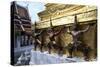 Thailand, Bangkok, Royal Palace, Detail of Statues-null-Stretched Canvas