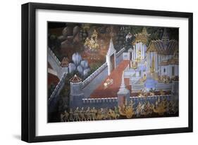 Thailand, Bangkok, Royal Palace, Mural Painting-null-Framed Giclee Print