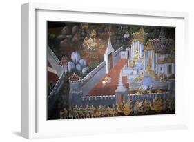 Thailand, Bangkok, Royal Palace, Mural Painting-null-Framed Giclee Print