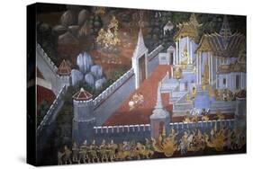 Thailand, Bangkok, Royal Palace, Mural Painting-null-Stretched Canvas