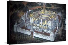 Thailand, Bangkok, Royal Palace, Mural Painting-null-Stretched Canvas