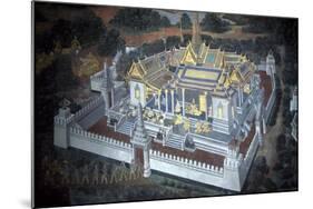 Thailand, Bangkok, Royal Palace, Mural Painting-null-Mounted Giclee Print