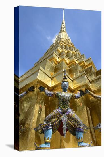 Thailand, Bangkok. Statue at Grand Palace-Matt Freedman-Stretched Canvas