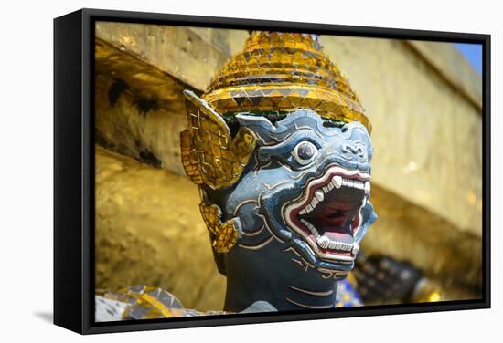 Thailand, Bangkok. Statue at Grand Palace-Matt Freedman-Framed Stretched Canvas