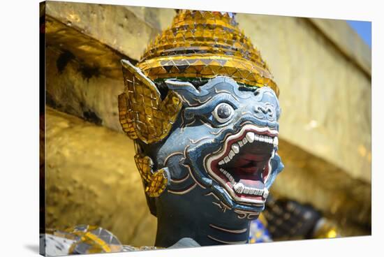 Thailand, Bangkok. Statue at Grand Palace-Matt Freedman-Stretched Canvas