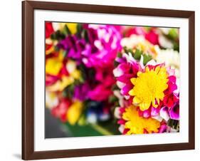 Thailand, Bangkok Street Flower Market. Flowers ready for display.-Terry Eggers-Framed Photographic Print