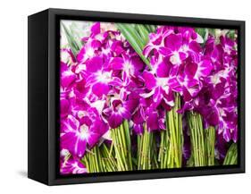 Thailand, Bangkok Street Flower Market. Flowers ready for display.-Terry Eggers-Framed Stretched Canvas