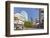 Thailand, Bangkok. Sukhumvit, city skyline from Benjasiri Park.-Walter Bibikow-Framed Photographic Print