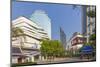 Thailand, Bangkok. Sukhumvit, city skyline from Benjasiri Park.-Walter Bibikow-Mounted Photographic Print