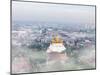 Thailand, Bangkok, the Golden Mount (Phu Khao Thong) at Wat Saket Shrouded in Fog-Shaun Egan-Mounted Photographic Print