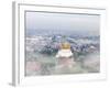 Thailand, Bangkok, the Golden Mount (Phu Khao Thong) at Wat Saket Shrouded in Fog-Shaun Egan-Framed Photographic Print