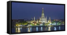 Thailand, Bangkok. Thonburi, Wat Arun detail.-Walter Bibikow-Framed Stretched Canvas