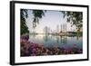 Thailand, Bangkok. View of the City from Benjakiti Park at Dusk-Matteo Colombo-Framed Photographic Print