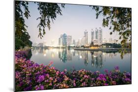 Thailand, Bangkok. View of the City from Benjakiti Park at Dusk-Matteo Colombo-Mounted Photographic Print