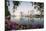 Thailand, Bangkok. View of the City from Benjakiti Park at Dusk-Matteo Colombo-Mounted Photographic Print