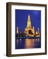 Thailand, Bangkok, Wat Arun Temple at Night-Shaun Egan-Framed Photographic Print