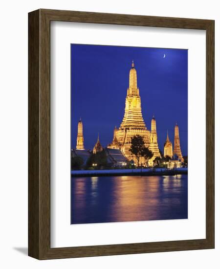 Thailand, Bangkok, Wat Arun Temple at Night-Shaun Egan-Framed Photographic Print