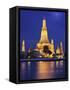 Thailand, Bangkok, Wat Arun Temple at Night-Shaun Egan-Framed Stretched Canvas