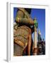 Thailand, Bangkok, Wat Arun, Temple of Dawn, Temple Guardian Statue-Steve Vidler-Framed Photographic Print