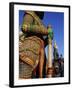 Thailand, Bangkok, Wat Arun, Temple of Dawn, Temple Guardian Statue-Steve Vidler-Framed Photographic Print