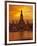 Thailand, Bangkok, Wat Arun ,Temple of the Dawn and Chao Phraya River Illuminated at Sunset-Gavin Hellier-Framed Photographic Print