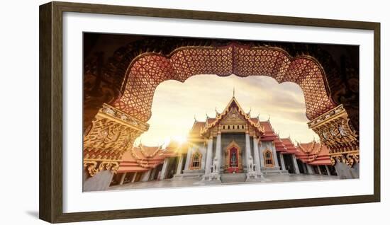 Thailand, Bangkok, Wat Benchamabophit (Marble Temple)-Michele Falzone-Framed Photographic Print