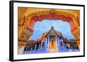 Thailand, Bangkok, Wat Benchamabophit (Marble Temple)-Michele Falzone-Framed Photographic Print