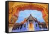 Thailand, Bangkok, Wat Benchamabophit (Marble Temple)-Michele Falzone-Framed Stretched Canvas