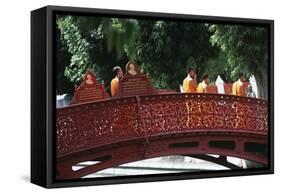 Thailand, Bangkok, Wat Bentchama Bo Bitr-null-Framed Stretched Canvas