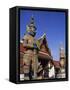 Thailand, Bangkok, Wat Phra Kaew, Grand Palace, Statues in Wat Phra Kaew-Steve Vidler-Framed Stretched Canvas