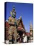 Thailand, Bangkok, Wat Phra Kaew, Grand Palace, Statues in Wat Phra Kaew-Steve Vidler-Stretched Canvas