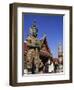 Thailand, Bangkok, Wat Phra Kaew, Grand Palace, Statues in Wat Phra Kaew-Steve Vidler-Framed Photographic Print